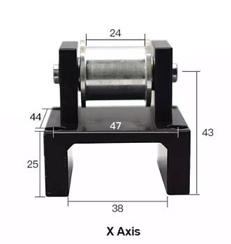 Х ось ролик с держателем